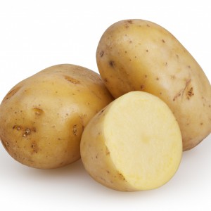 Potatoes isolated on white background with clipping path